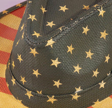 Load image into Gallery viewer, Vintage Distressed Stars &amp; Stripes Paper Hat
