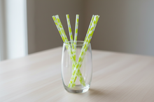 Load image into Gallery viewer, Lime Print Straw
