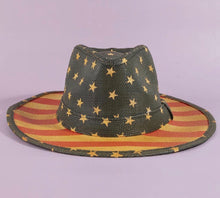 Load image into Gallery viewer, Vintage Distressed Stars &amp; Stripes Paper Hat
