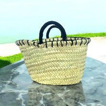 Load image into Gallery viewer, Handcrafted Straw Tote Bag w/ Cactus Embroidery
