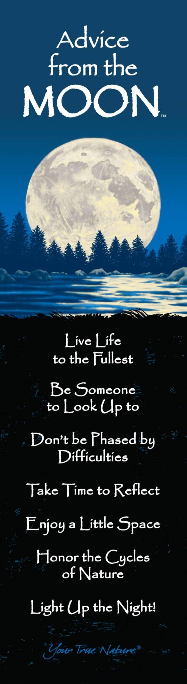 “Advice From The Moon” Laminated Bookmark