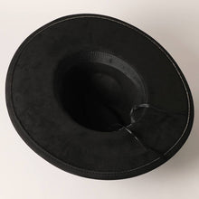 Load image into Gallery viewer, Rhinestone Flat Brim Suede Fedora Hat Collection
