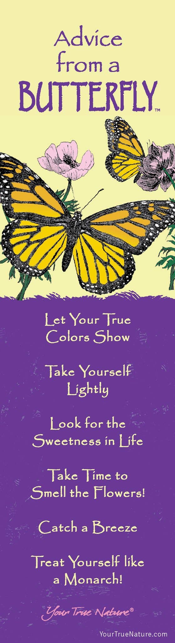 “Advice From A Butterfly” Laminated Bookmark