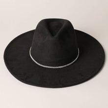 Load image into Gallery viewer, Rhinestone Flat Brim Suede Fedora Hat Collection
