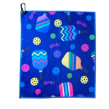 Load image into Gallery viewer, Pickleball Microfiber/Cotton Athletic Towel

