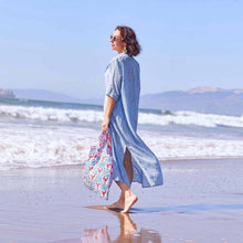 Load image into Gallery viewer, Lobster Waves Reusable Shopper Tote Bag
