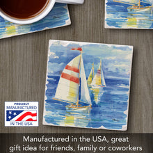 Load image into Gallery viewer, &quot;Set Sail&quot; Single Tumbled Stone Coaster
