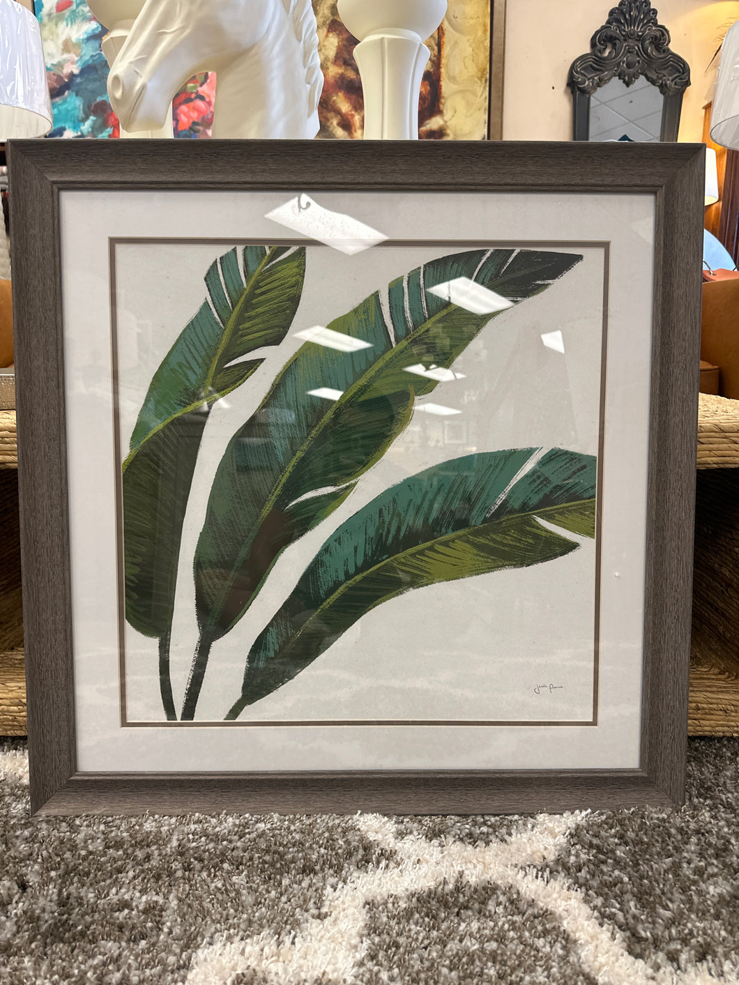 Framed Paradise Palm Leaf Artwork