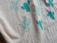 Load image into Gallery viewer, Cactus Hand Printed Cotton Kitchen Towel
