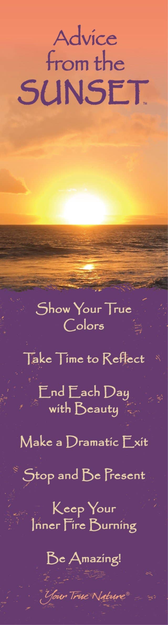 “Advice From The Sunset/Beach” Laminated Bookmark
