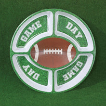 Load image into Gallery viewer, Football Melamine 5-Section Snack Platter
