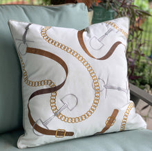 Load image into Gallery viewer, Bits &amp; Leather Indoor/Outdoor Throw Pillow
