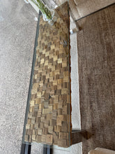 Load image into Gallery viewer, Wood Squares Accent Bench
