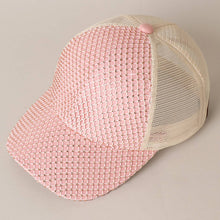 Load image into Gallery viewer, Rhinestone Net Meshed Back Baseball Cap
