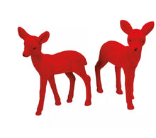 Load image into Gallery viewer, Red Flocked Deer Sitter S/2
