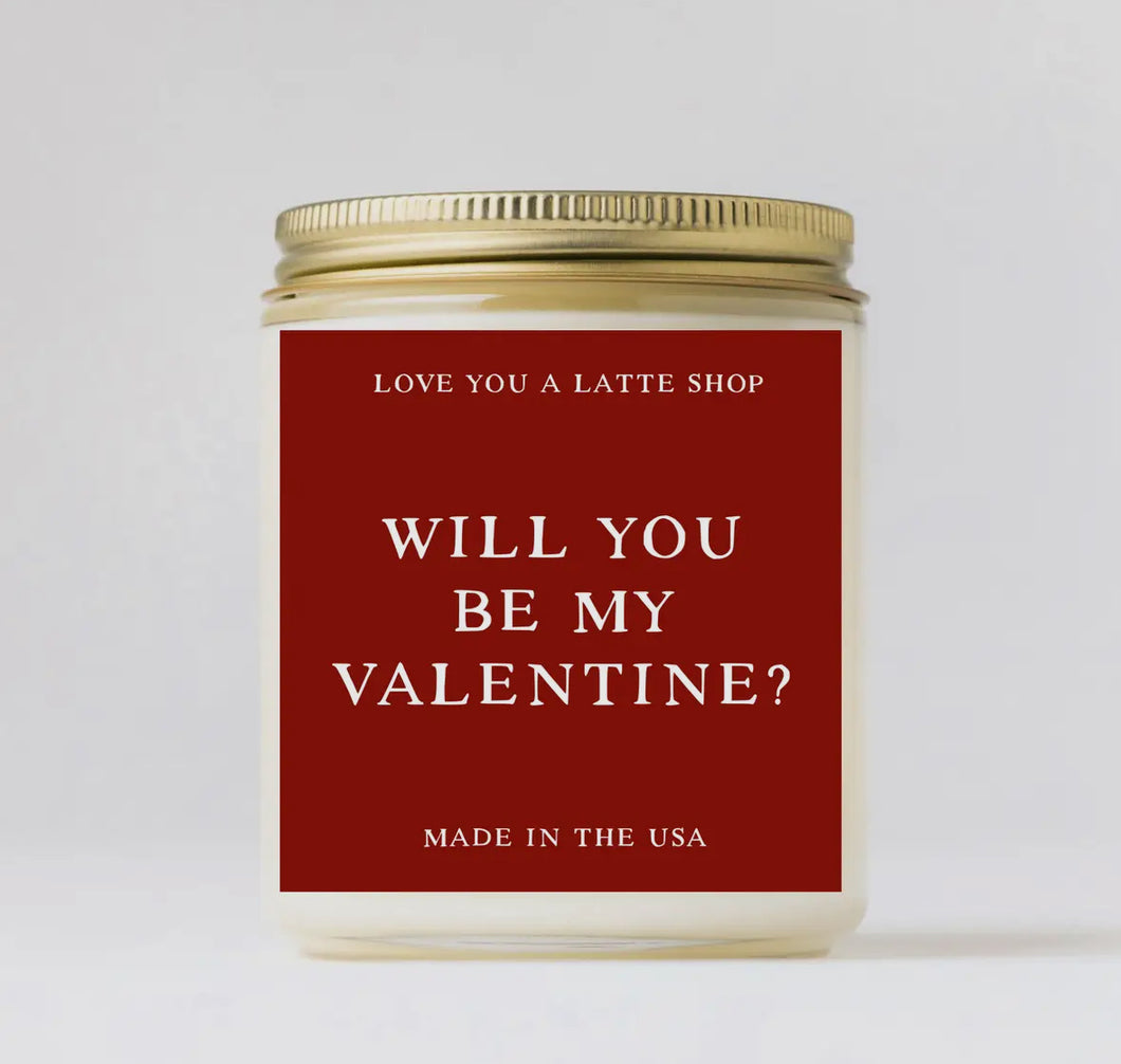 Will You Be My Valentine Candle