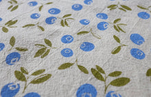 Load image into Gallery viewer, Hand Printed Blueberry Dish Towel
