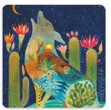 Load image into Gallery viewer, Cactus Wren &amp; Coyote Coaster Set
