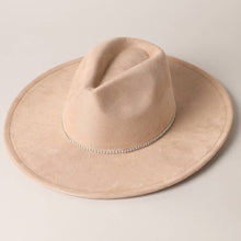 Load image into Gallery viewer, Rhinestone Flat Brim Suede Fedora Hat Collection
