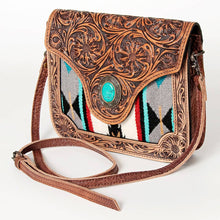 Load image into Gallery viewer, Turquoise Stone Genuine Leather Bag
