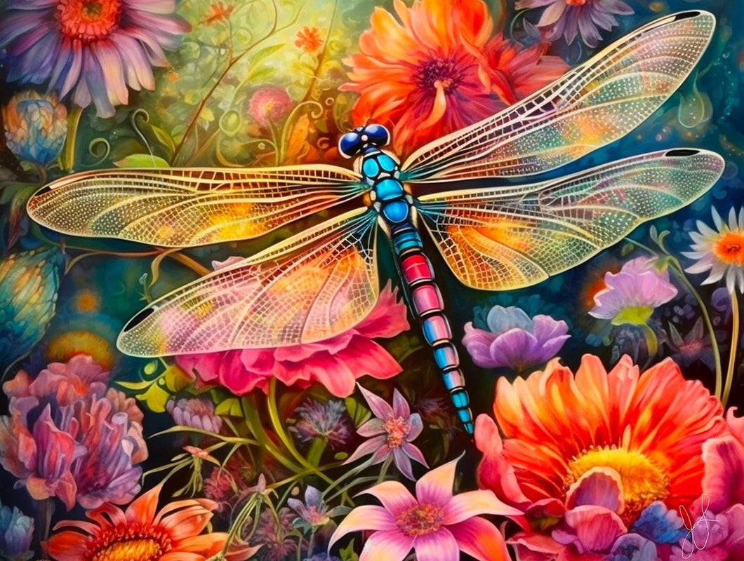 Dragonfly Spring Garden Puzzle 500 pc