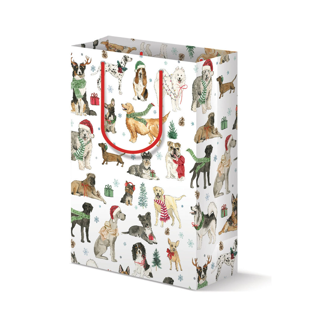 Cozy Christmas Dogs Gift Bag