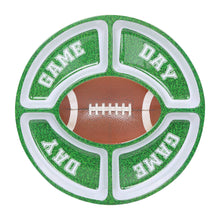 Load image into Gallery viewer, Football Melamine 5-Section Snack Platter
