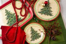 Load image into Gallery viewer, Christmas Tree Bamboo Dinner Plate
