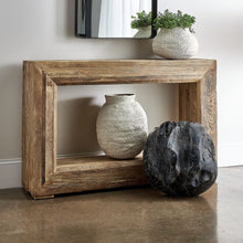 Load image into Gallery viewer, Reclaimed Elm Wood Console Table
