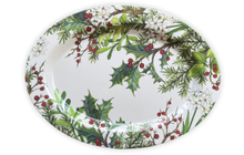 Load image into Gallery viewer, Holly &amp; Berries Christmas Oval Serving Platter
