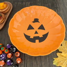 Load image into Gallery viewer, 11” Pumpkin Melamine Serving Bowl
