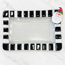 Load image into Gallery viewer, Black &amp; White Pop-In Santa Platter
