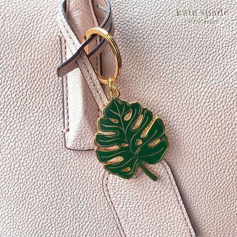 Monstera Leaf Metal Keychain