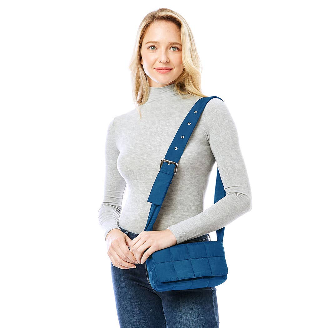 Quilted Puffer Crossbody Bag