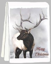 Load image into Gallery viewer, Elk Merry Christmas Tea Towel
