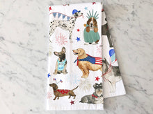 Load image into Gallery viewer, Patriotic Dogs Kitchen Dish/Tea Towel
