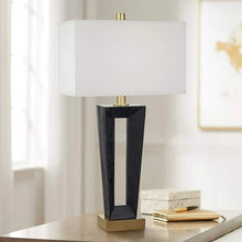 Load image into Gallery viewer, Norah Gray Wash &amp; Gold Table Lamp
