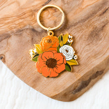 Load image into Gallery viewer, Floral Bouquet Enamel Keychain
