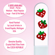Load image into Gallery viewer, Strawberry Summer Crystal Nail File
