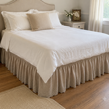 Load image into Gallery viewer, Organic Crochet Ruffle Bed Skirt- King
