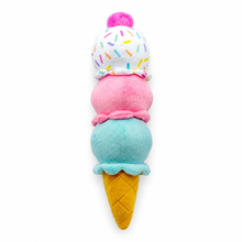 Load image into Gallery viewer, 3-Scoop Ice Cream Cone Dog Toy
