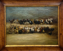 Load image into Gallery viewer, Framed Rooting Roosters Painting
