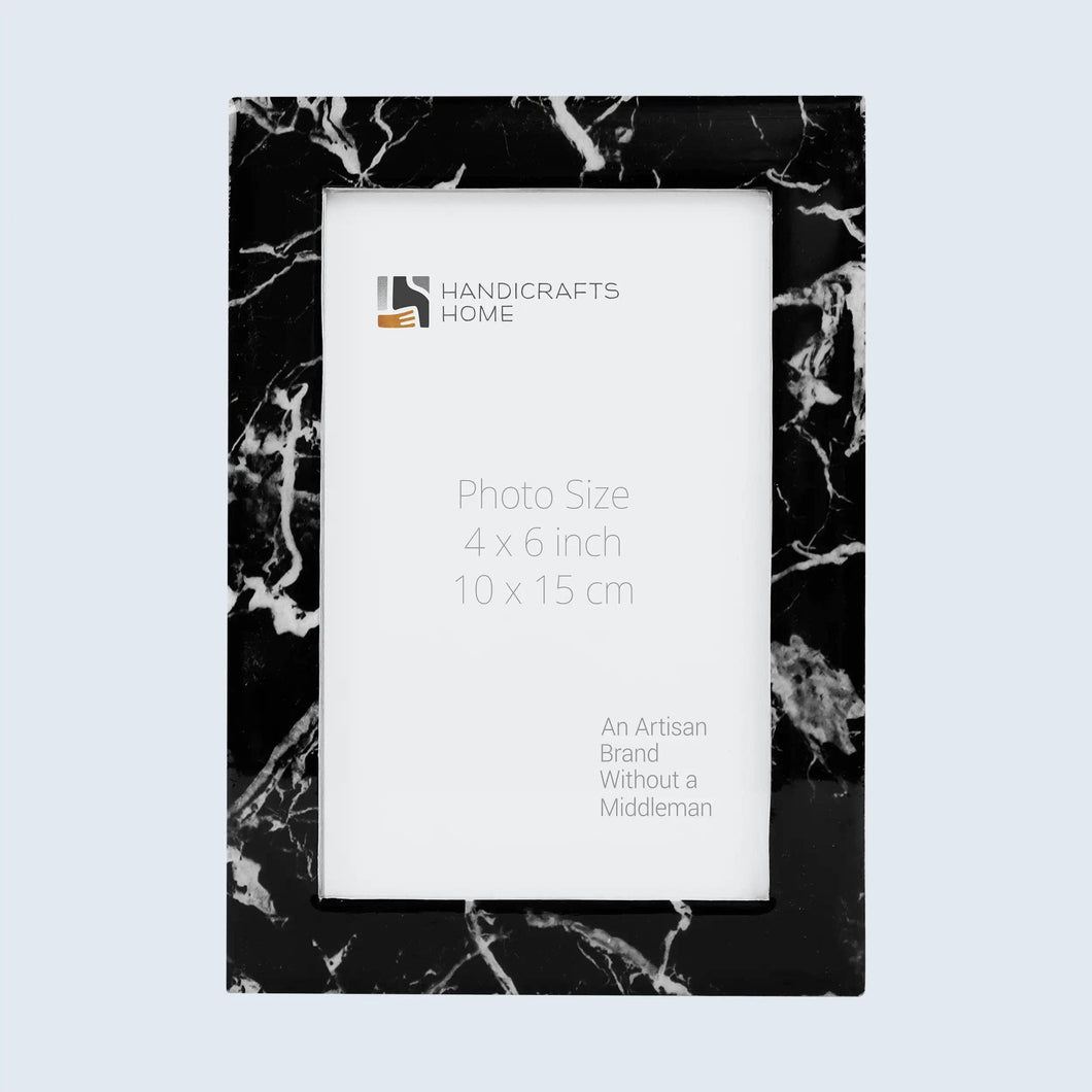 Rare Earth Black Marble Photo Frame