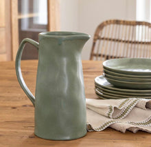 Load image into Gallery viewer, Sage Stoneware Serving Pitcher
