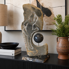 Load image into Gallery viewer, Hand-Carved Lizard Stone Sculpture
