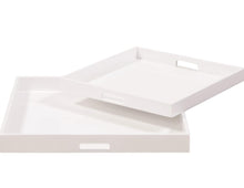 Load image into Gallery viewer, Glossy White Square Tray Collection-2 Sizes

