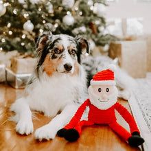 Load image into Gallery viewer, Holiday Crinkle Santa Dog Toy
