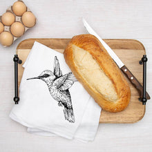 Load image into Gallery viewer, Hummingbird Flour Sack Kitchen Towel
