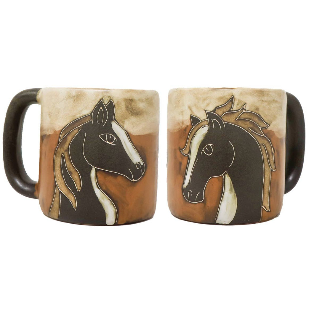 Stoneware Horses Mug