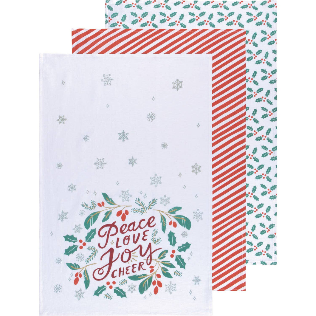 Peace & Joy Bakers Dish Towels Set/3